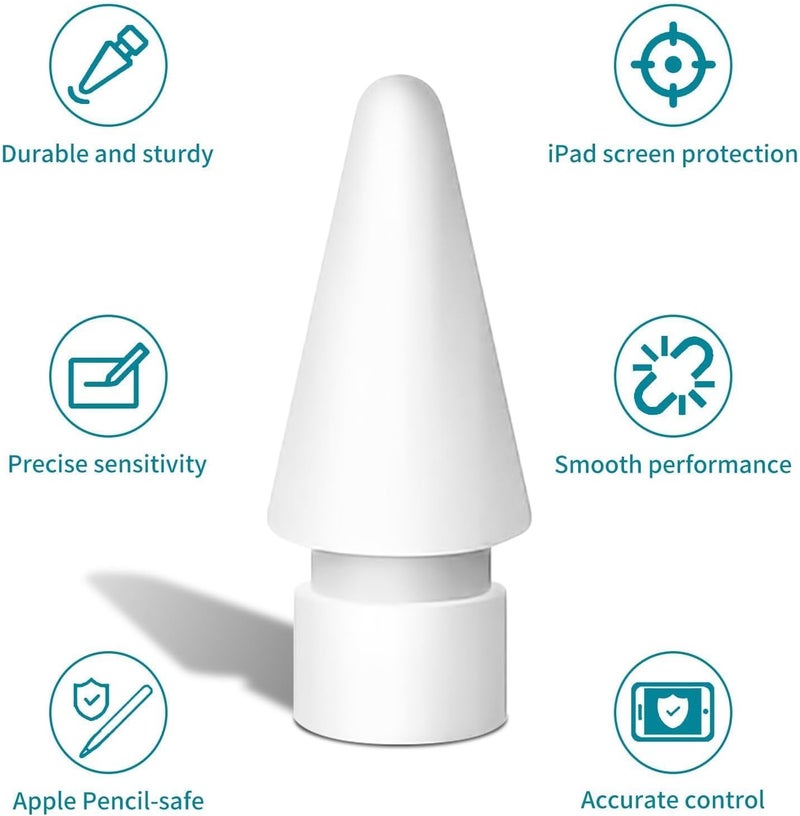 Walant Replacement Tips for Apple Pencil 1st/2nd Gen & Pro/USB-C | Original Feeling & High Sensitivity | Durable Nibs for Writing/Drawing | Compatible with Paper-Like Screen Protector (16 Pack White) - Image 4